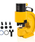 CH70 35T Hydraulic Hole Punch Tool With Four Dies for Iron, Copper, Aluminum, Stainless Steel, Deep Throat 4.3 Inches