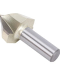 Awesome High V Groove Router Bit with Solid 1/2 Inch Shank, 1.5 Inch Diameter, designed for deep cuts in wood, MDF, and plastic.
