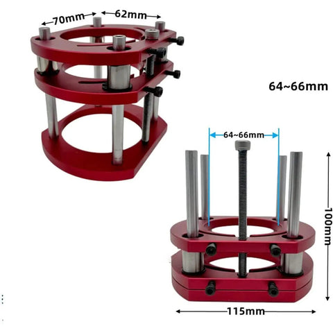 Heavy Duty Router Lift Plunge Base Fully Adjustable Metal Table Insert Plate with 64mm to 66mm fit and 115mm base.