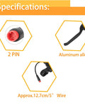 Waterproof Left And Right E Bike Brake Levers With 2 Pin Male Connector For Electric Bikes Specifications and Size