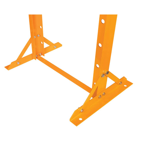 Beefy 12 Ton Hydraulic Shop Press With Adjustable Height Remote Cylinder And Pressure Gauge legs and frame detail