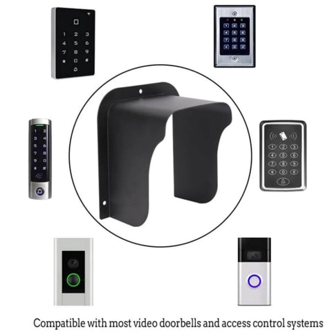 Waterproof Video Doorbell Cover With Anti Glare Shield Large Size Rain Guard for Camera Doorbell Protects Type B