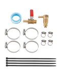 Diesel Gravity Fed Auxiliary Fuel Tank Install Kit for Ford Dodge Chevy and GMC Trucks with aluminum and rubber components