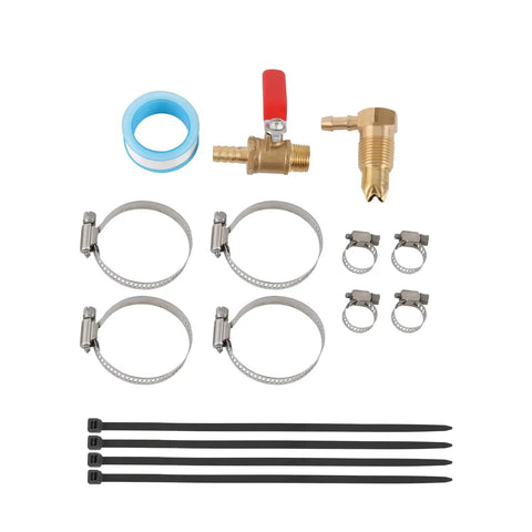 Diesel Gravity Fed Auxiliary Fuel Tank Install Kit for Ford Dodge Chevy and GMC Trucks with aluminum and rubber components