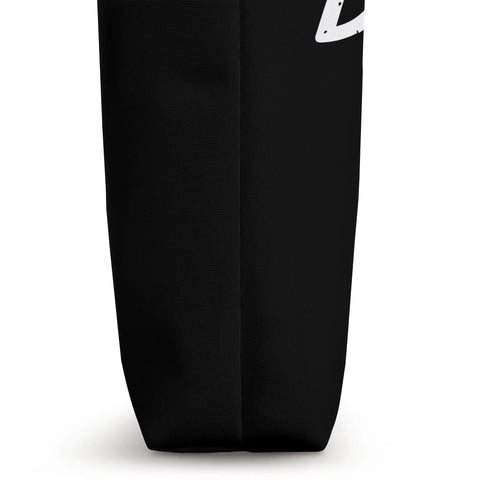 Side view of Dragon Boat Paddling Tote Bag For Paddlers And Dragonboating Fans Regatta Ready Gear, showing black seam detail.