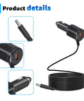 5V Car Charger With USB Port For Rand McNally GPS TND Tablet 85 740 750 And OverDryve 7 8 Pro RV Truck GPS systems with cable detail.