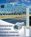 Three Eighths Inch Concrete Threaded Vertical Rod Anchor With One Quarter Inch Shank And One And One Half Inch Length In Galvanized Carbon Steel Silver