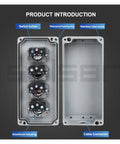 BHOLSA explosion-proof metal push-button control box with four switches; aluminum housing and waterproof junction box