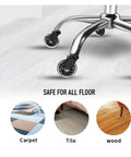 3 Inch Silent Office Chair Caster Replacement Swivel Rubber Soft Safety Roller 60Kg Capacity Stem Caster 11x22mm