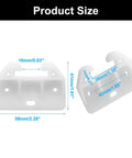 Smooth As Butter White Plastic Drawer Slide Rails 8 Pcs Rock Solid Furniture Track Brackets dimensions with size details.