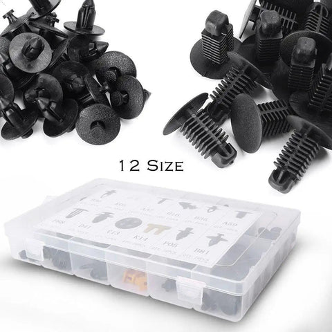 Dope 250 Pieces 12 Sizes Car Door Clip Fastener Kit With Push Retainer Clips And Buckles For Panel Trim Bumpers Mudguards Replacement Fits Ford Toyota Nissan Honda And More, 12 size box