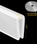 Genuine Clear U Channel Edge Trim Runs A Solid 13 Feet Long With Bendy Construction That Blocks Nasty Scratches And Keeps Car Doors Looking Damn Fine All Year Round close-up of the edge trim measuring details and clear material.