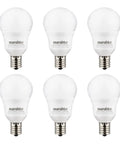 A15 LED Bulbs E17 Intermediate Base 6W (40W Equiv) Dimmable Frosted Finish 480 Lumens 3000K Warm White ETL Listed 6 Pack