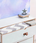 Open drawer with Antique Copper Cabinet Knobs With Backplates Set Of 6 Zinc Alloy Drawer Pulls, visible on cabinet.