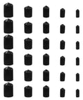 Durable Round Rubber End Caps Set For Bolt Threads Quarter Inch To Three Quarter Inch Fits UNC UNF BSW BSF And M Threads Vinyl Bolt Covers
