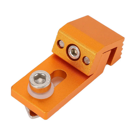 Cool Glomora 2Pcs Aluminum Tiger Claw Side Clamps For 3018 Pro Ultra CNC Machine close-up view of orange aluminum clamp detail.