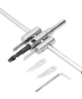 Heavy Duty Adjustable Circle Hole Cutter Saw Kit For Wood Plastic And Gypsum Board With Hss And Carbide Knives Perfect Pro DIY Tools, adjustable metal drill bit set