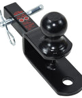 Heavy Duty ATV UTV Trailer Hitch Ball Mount Kit With 2 Inch Ball Clevis Pin Fits One and One Quarter Inch Receiver Three Coupling Styles For Yard Work Towing And Utility Trailers