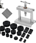Pro Grade Watch Back Case Press Tool With 18 Molds, Adjustable Ram For Even Pressure And No Scratch Closures, Repair Kit