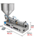 Pro Level Pneumatic Paste Filling Machine With Quick Turn Flow Dial No Sweat Automatic Dispenser for thick sauces, 400mm height.