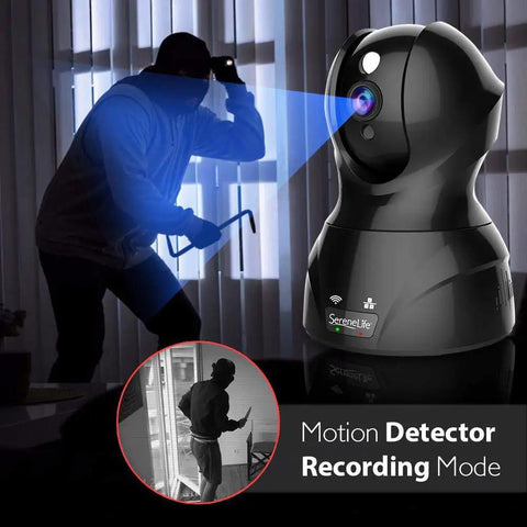 Indoor Wireless IP Camera With 1080P HD Video No Fuss Home Security Motion Detection Night Vision PTZ Pan Tilt Zoom Two Way Audio Remote Access