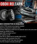 TPMS Sensor For Buick Cadillac Chevrolet GMC Vehicles Great Fit For SUVs And Cars 2002 To 2020 Keeps Tire Pressure In Check Easy Install Ready To Roll Durable Tire Monitoring Sensor, OBDII relearn steps with tire and wheel