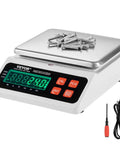 Industrial Counting Scale for Parts and Coins With 10 Kg Capacity featuring LED display and stainless steel pan with screws on top