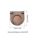 Set Of 4 Flush Pull Handles Hidden Recessed Cabinet Door Pull Rings With Screws 1.38 Inch Copper Zinc Alloy for measurements