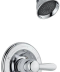 Lahara 14 Series 5-Setting Shower Faucet Trim Kit With Chrome Shower Head And Handle, Valve Trim Kit, Chrome Finish, Valve Not Included