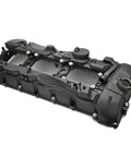 N55 Engine Valve Cover Kit With Gasket Bolts And Oil Cap For BMW 335i 535i X3 X5 X6 740i 740Li 3.0L, black color, side view.