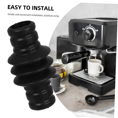 Steam Wand Heat Shield Rubber Sleeve For Espresso Machines on table beside coffee maker, lightweight easy install cover shown.