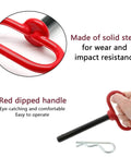 Two Pack Half Inch Clevis Hitch Pin With Clip Four Inch Long Metal Alloy Steel Trailer Hitch Pin Accessories Durable Corrosion Resistant Towing Pins For Secure Hitching On Trailers with red handle and clip