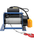 Top Tier Micro Electric Hoist Winch With Powerful 110V Motor For Garage And Factory Heavy Lifting Tasks That Handle The Toughest Jobs Around Town With Ease, showing steel cable and hook.
