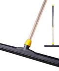Big Time Heavy Duty Floor Squeegee Scrubber With Adjustable Telescopic Pole And Ergonomic Grip for fast water removal, featuring 17.1 inch rubber blade.