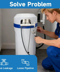 Technician fixing water softener with Water Softener Clip Kit For GE Kenmore Whirlpool Morton Systems Fits WHES30 M34 MSD27