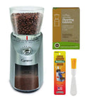 Infinity Plus Conical Burr Grinder Bundle With Large Bean Container, Cleaning Tablets, and Dusting Brush, 3 Piece Set