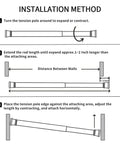 Installation diagram for Four Pack Window Security Bars Adjustable From 15.7 To 27.5 Inches For Sliding Glass Doors Lock Bars