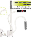 Magnetic Quilting Light With Crosshair Guide Adjustable Red Laser for straight stitching, flexible gooseneck, USB power cable.