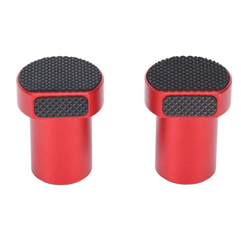 Heavy Duty Aluminum Bench Dog Clamp 20mm With Three Pressure Settings, shown in red with grip surface for woodworking.