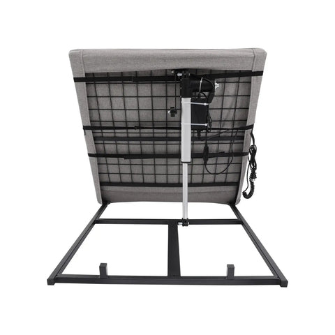 Heavy Duty Electric Adjustable Power Lifting Bed Backrest With Smooth Remote Control, back view showing carbon steel frame and mechanism.