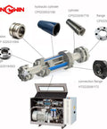 Top Notch Heavy Duty Plunger CP022066/220 For Waterjet Pumps And Spare Parts components and assembly diagram