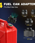4 fuel can adapters for Grab And Run Cordless Fuel Transfer Pump With Smart Auto Shutoff and Slick Hand Trigger Nozzle.
