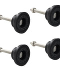 Four Pack Adjustable Leveling Feet With M10 Thread Rubber Base 60mm Diameter For Desks Tables Chairs Cabinets Machinery