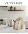 Slick Acrylic Coffee Filter Holder For Pour Over Station Straight Up Countertop Organizer Flat Paper Dispenser with filters.
