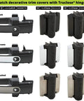Top Shelf Magnetic Fence Gate Latch Dual Sided Locking System Easy Install Brushed Steel Finish in black, chrome, and brushed colors.