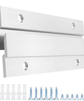 Beefy Heavy Duty Aluminum Z Hanger French Cleat Wall Mount Bracket Kit with screws and plugs for 50 lbs, interlocking clips
