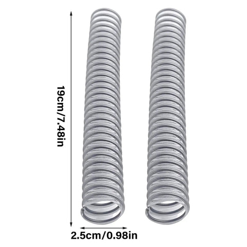Pack Of 2 Flexible Lower Vacuum Hose Replacement Parts For Home Cleaners, ABS Rubber Composite, each 19cm x 2.5cm, side view