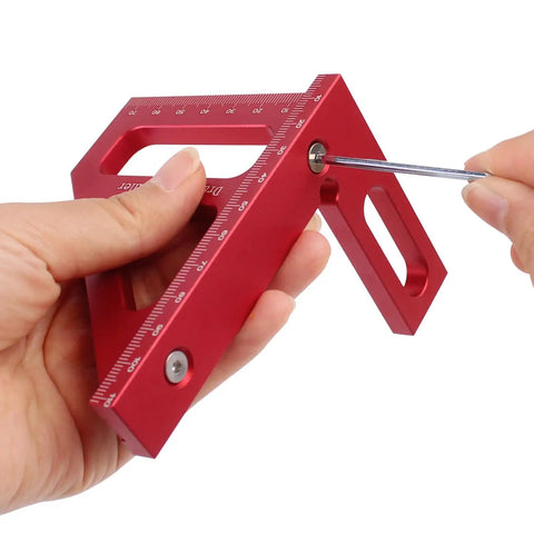 Hand adjusting 3D Multi Angle Measuring Ruler For Woodworking And Carpentry, 45 And 90 Degree Aluminum Alloy Square Protractor