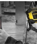 Heavy Duty Stud Finder Wall Scanner detecting a wall, showing scan data with probes and accurate depth gauge functionality.