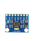 MPU 6050 3 Axis Accelerometer Gyroscope Sensor Module 6DOF 16 Bit ADC Data Output For Arduino Raspberry Pi UNO Board 3 To 5V Power Supply Compatible With Arduino IDE DIY Friendly Mounting Ideal For DIY Robotics Data Logging And Motion Tracking, blue PCB with pin labels